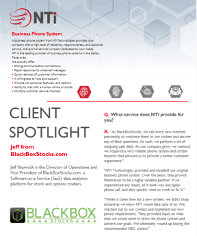 Black Box  | NTi Case Study - Phone system